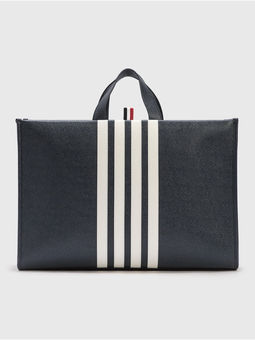 SOLD OUT Thom Browne Pebble Grain Leather 4-Bar Squared Tote Bag